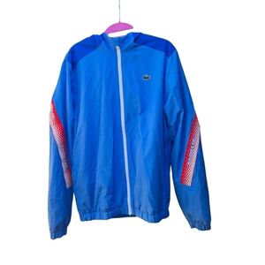 Lacoste Blue Jacket with Red and White Highlights